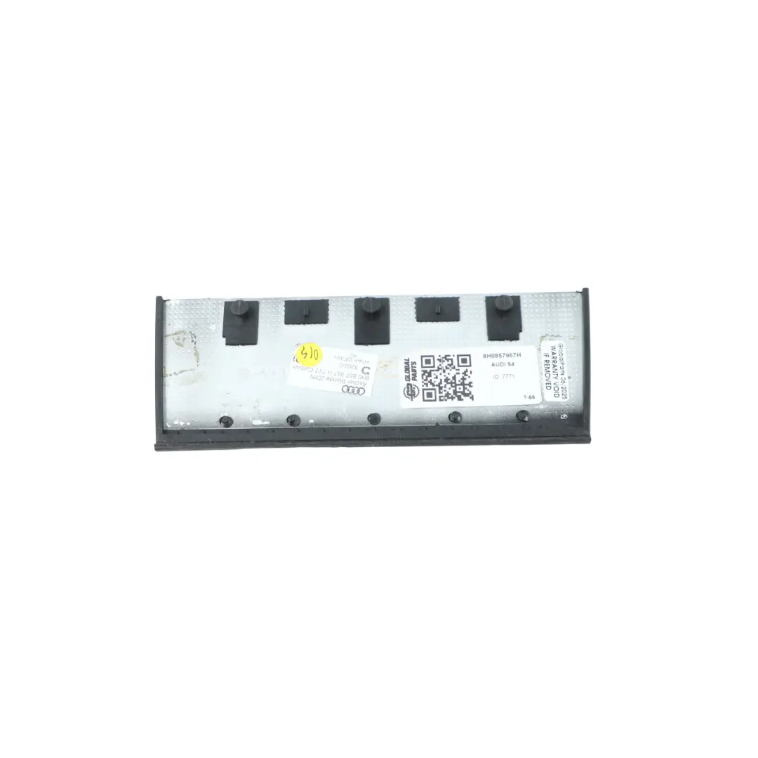 Ashtray Cover Trim Strip Panel Carbon to Audi A4 B7 Convertible with Part number 8H0857967H Audi A4 B7 Convertible Ashtray Cover Trim Strip Panel Carbon - SKU 8H0857967H - Part number 8H0857967H