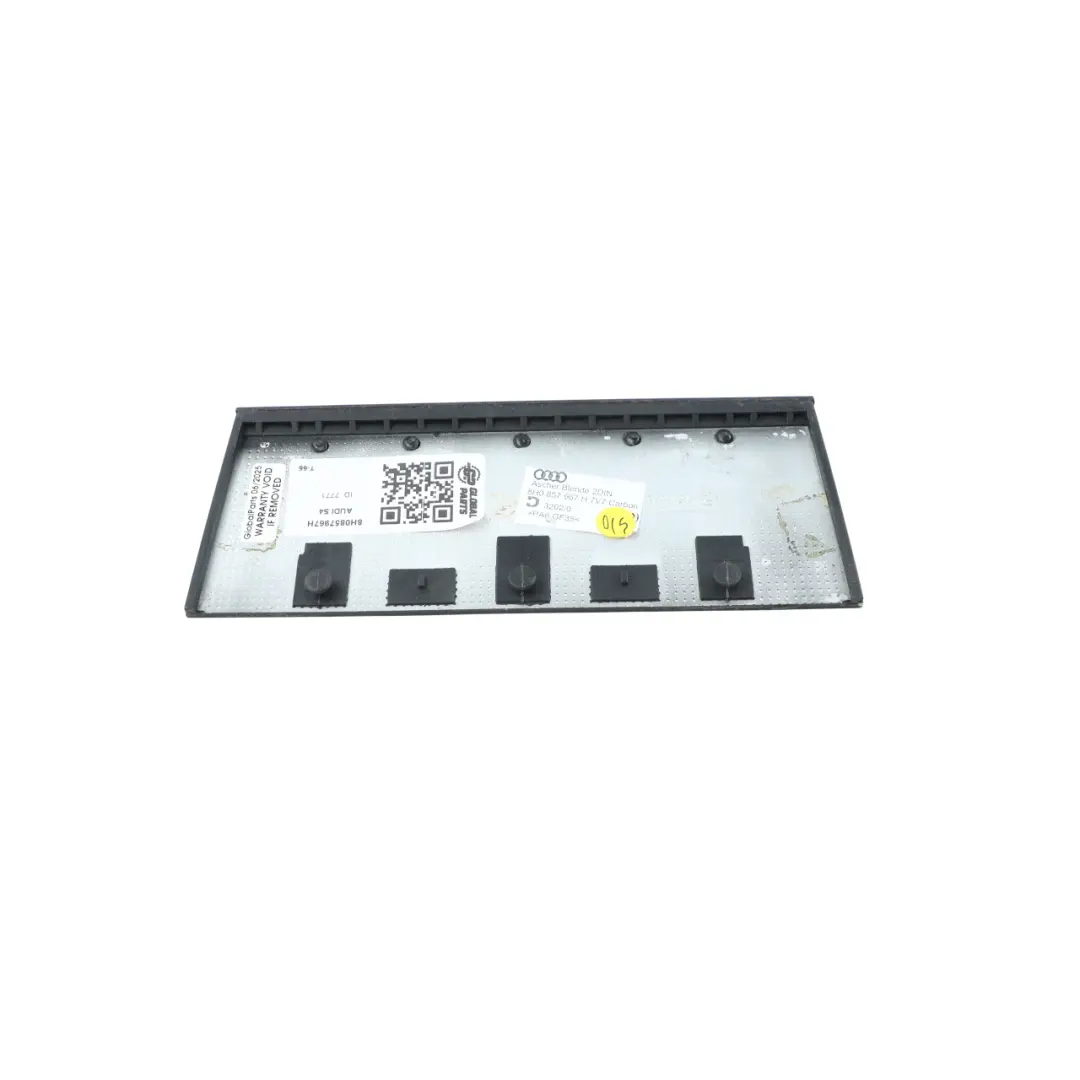 Audi A4 B7 Convertible Ashtray Cover Trim Strip Panel Carbon - SKU 8H0857967H - Part number 8H0857967H