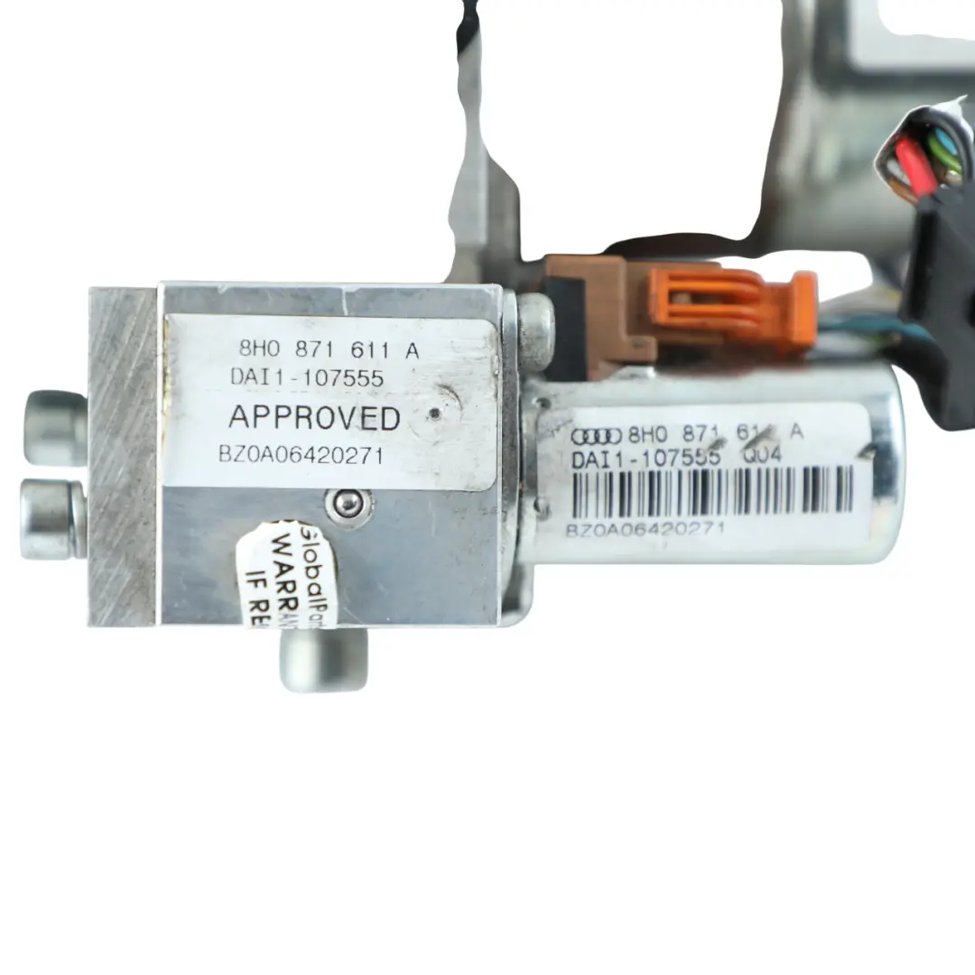 Hydraulic Roof Pump Motor Actuator Unit to Audi A4 B7 Convertible with Part number 8H871611A Audi A4 B7 Convertible Hydraulic Roof Pump Motor Actuator Unit - SKU 8H871611A - Part number 8H871611A
