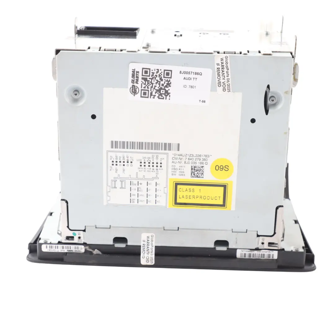 Audi TT 8J Radioodtwarzacz CD Radio Odtwarzacz Audio 8J0035186Q - SKU 8J0057186Q - Numer Części 8J0057186Q
