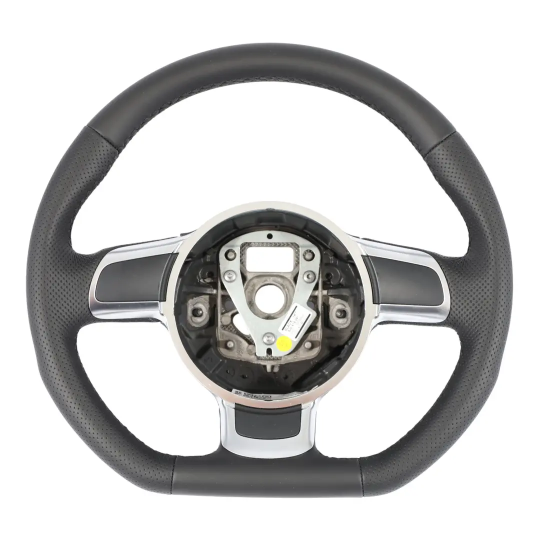 Audi TT 8J Volante NUOVO In Pelle Nera Fondo Piatto - SKU 8J0419091-1 - Numero di parte 8J0419091