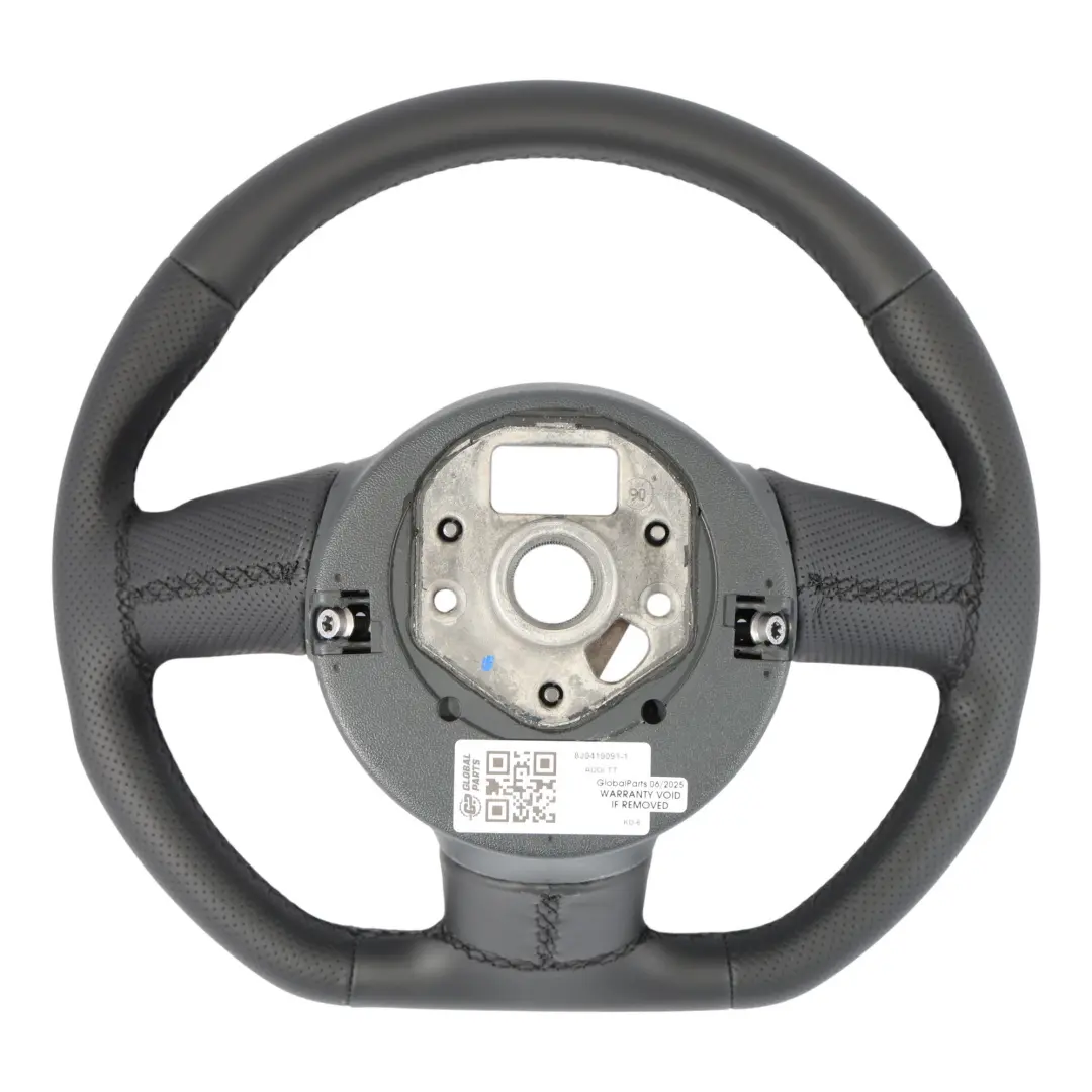 Audi TT 8J Volante NUOVO In Pelle Nera Fondo Piatto - SKU 8J0419091-1 - Numero di parte 8J0419091