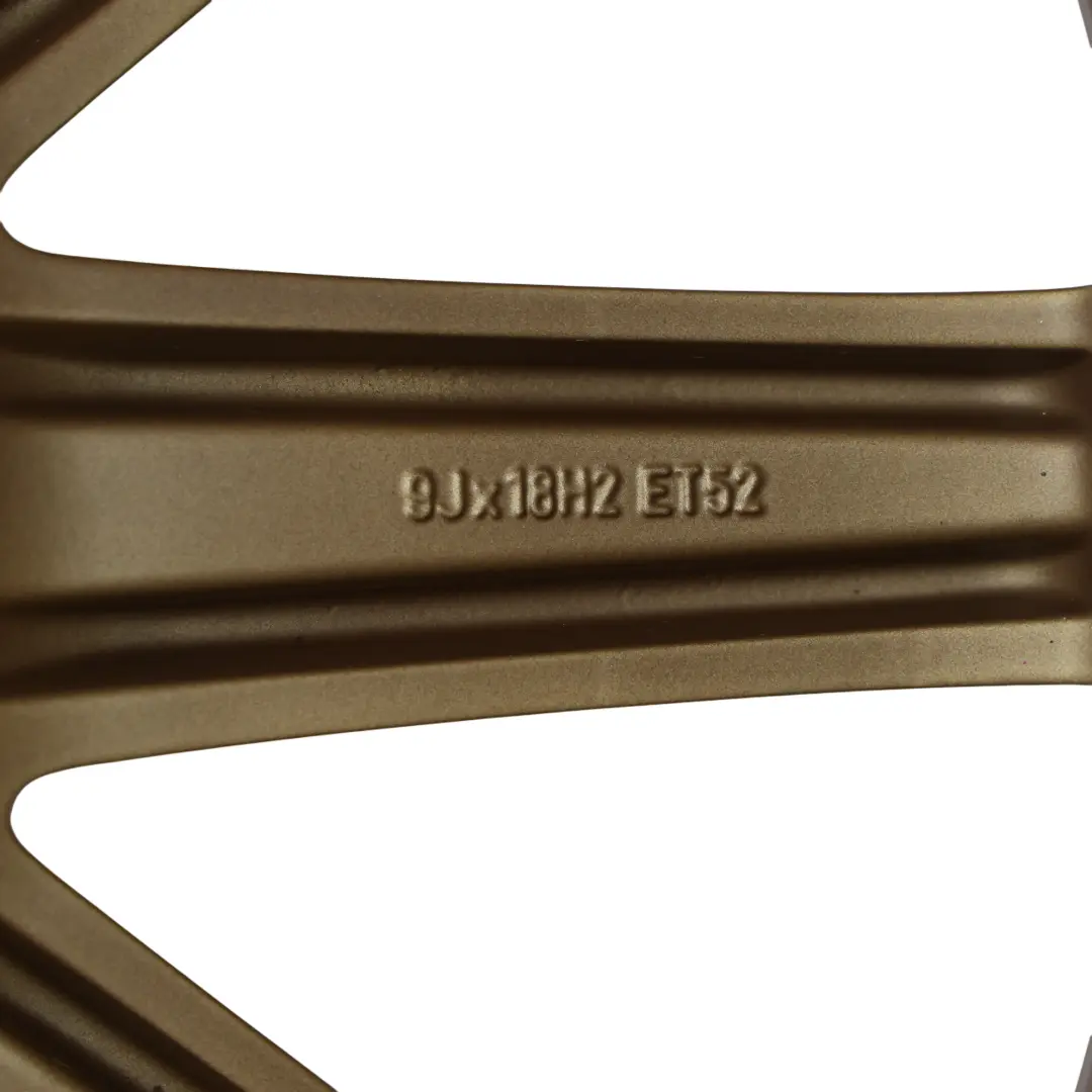 Alloy Wheel Rim 18" 9J ET:52 10-Spoke Gold to Audi TT 8J with Part number 8J0601025AA Audi TT 8J Alloy Wheel Rim 18" 9J ET:52 10-Spoke Gold - SKU 8J0601025AA-1 - Part number 8J0601025AA