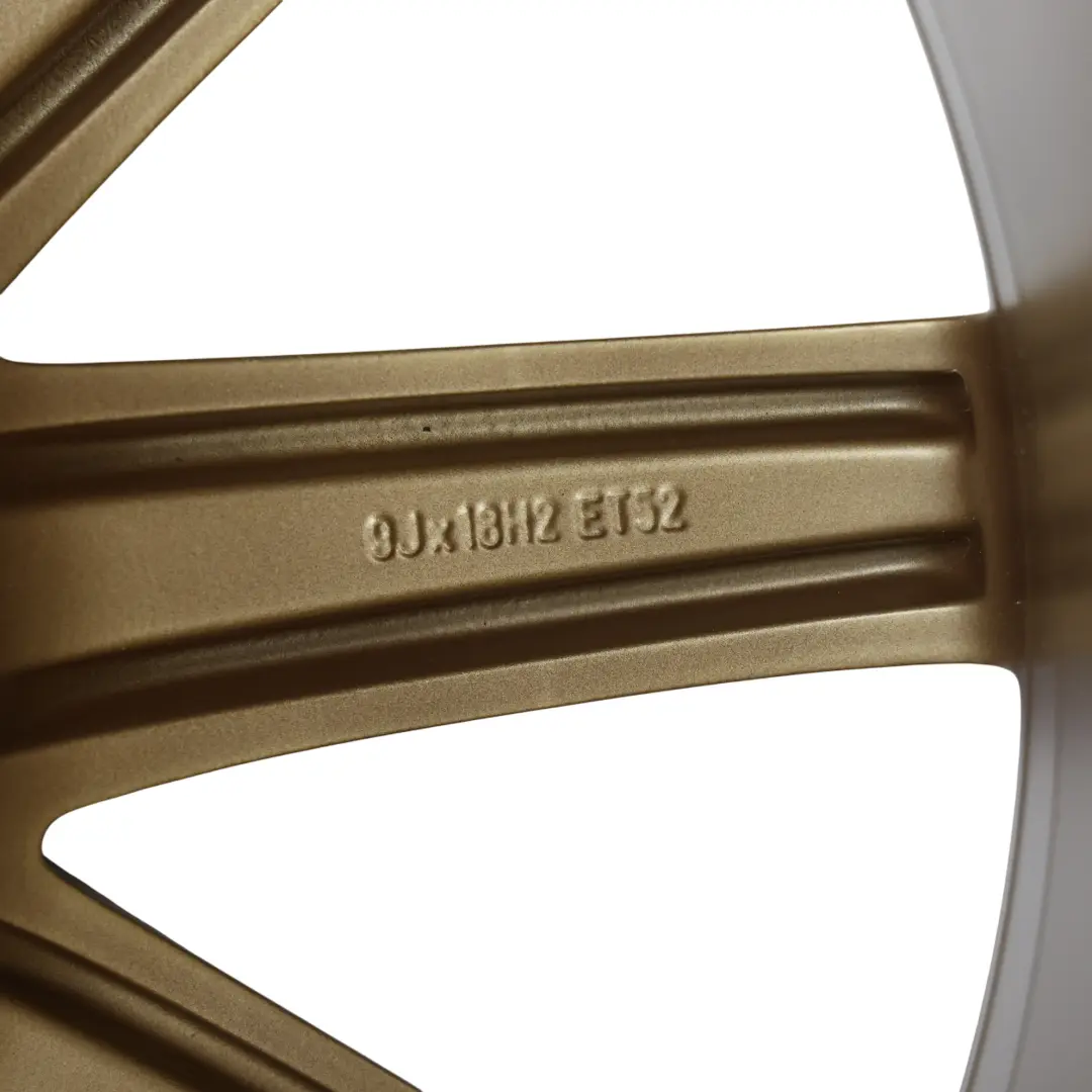 Audi TT 8J Cerchio In Lega 18" 9J ET:52 A 10 Razze Oro - SKU 8J0601025AA-2 - Numero di parte 8J0601025AA