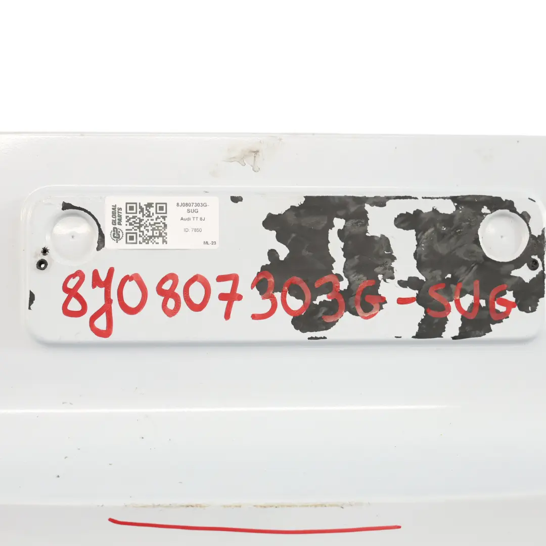 Bumper V6 RS Trim Panel Covering Suzuka Grey Metallic - Y7F to Audi TT 8J Rear with Part number 8J0807303G Audi TT 8J Rear Bumper V6 RS Trim Panel Covering Suzuka Grey Metallic - Y7F - SKU 8J0807303G-SUG - Part number 8J0807303G