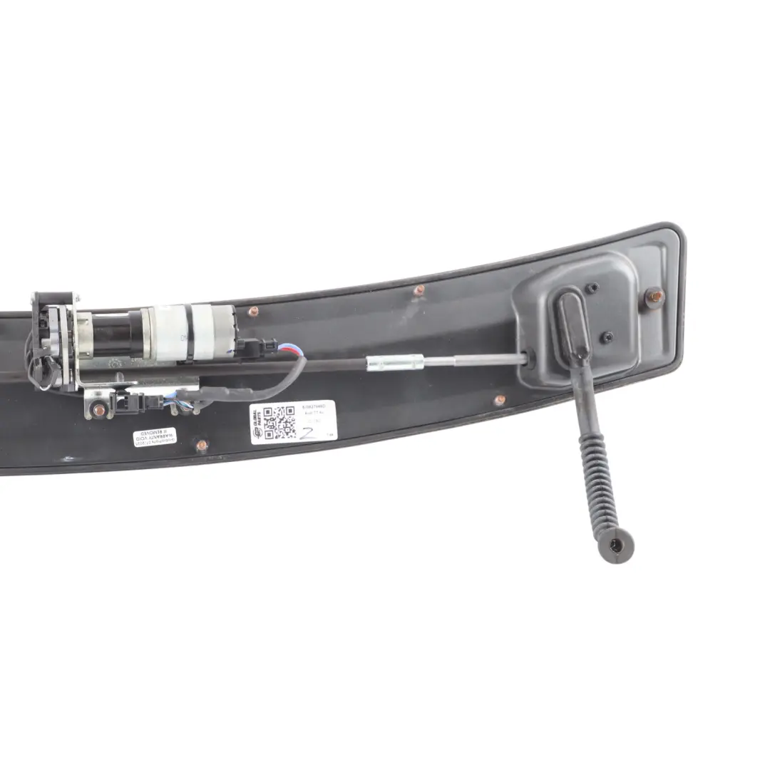 Spoiler Tailgate Trunk Electric Motor Trim Panel to Audi TT 8J Rear with Part number 8J0827948D Audi TT 8J Rear Spoiler Tailgate Trunk Electric Motor Trim Panel - SKU 8J0827948D - Part number 8J0827948D