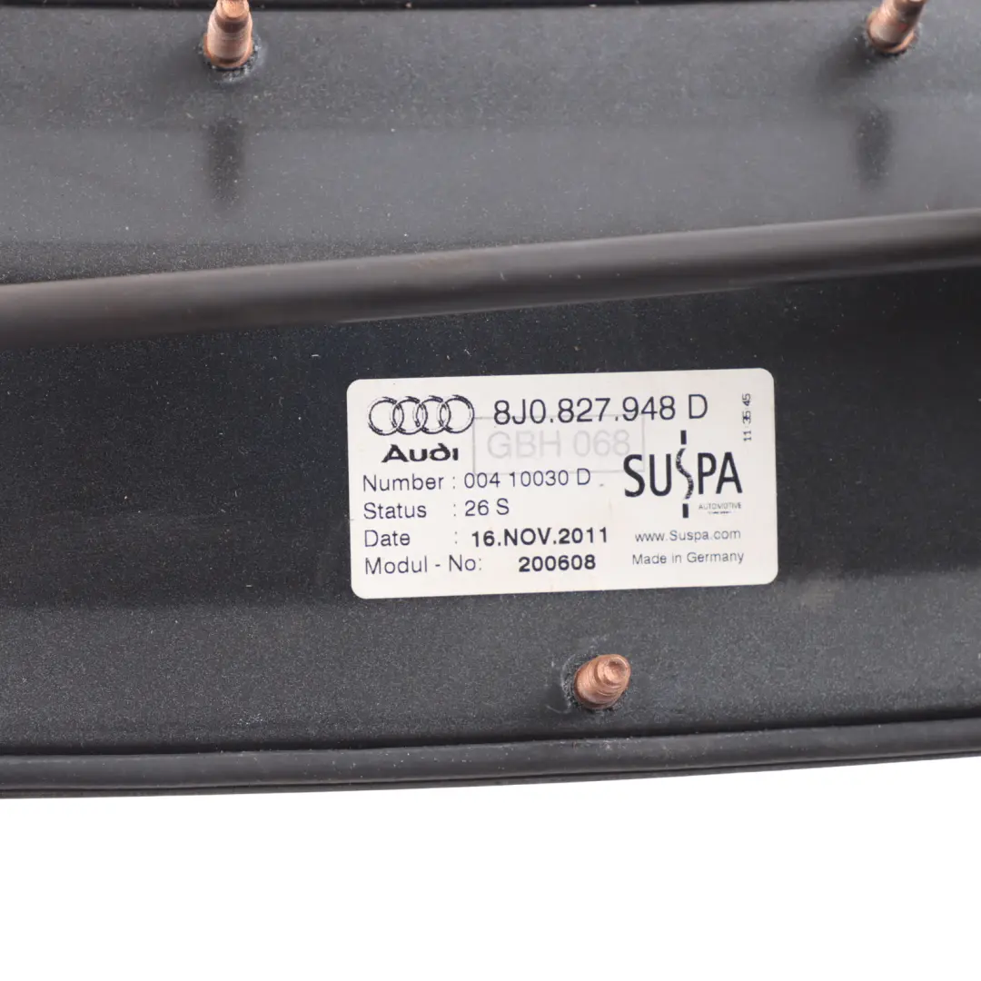 Spoiler Tailgate Trunk Electric Motor Trim Panel to Audi TT 8J Rear with Part number 8J0827948D Audi TT 8J Rear Spoiler Tailgate Trunk Electric Motor Trim Panel - SKU 8J0827948D - Part number 8J0827948D