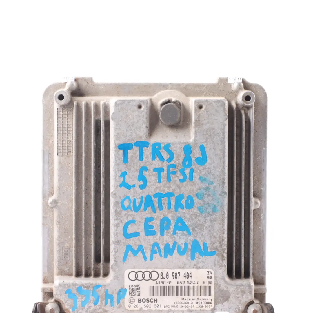 Audi TTRS 8J 2.5 TFSI CEPA Quattro 340HP Engine Control ECU Manual - SKU 8J0907404 - Part number 8J0907404