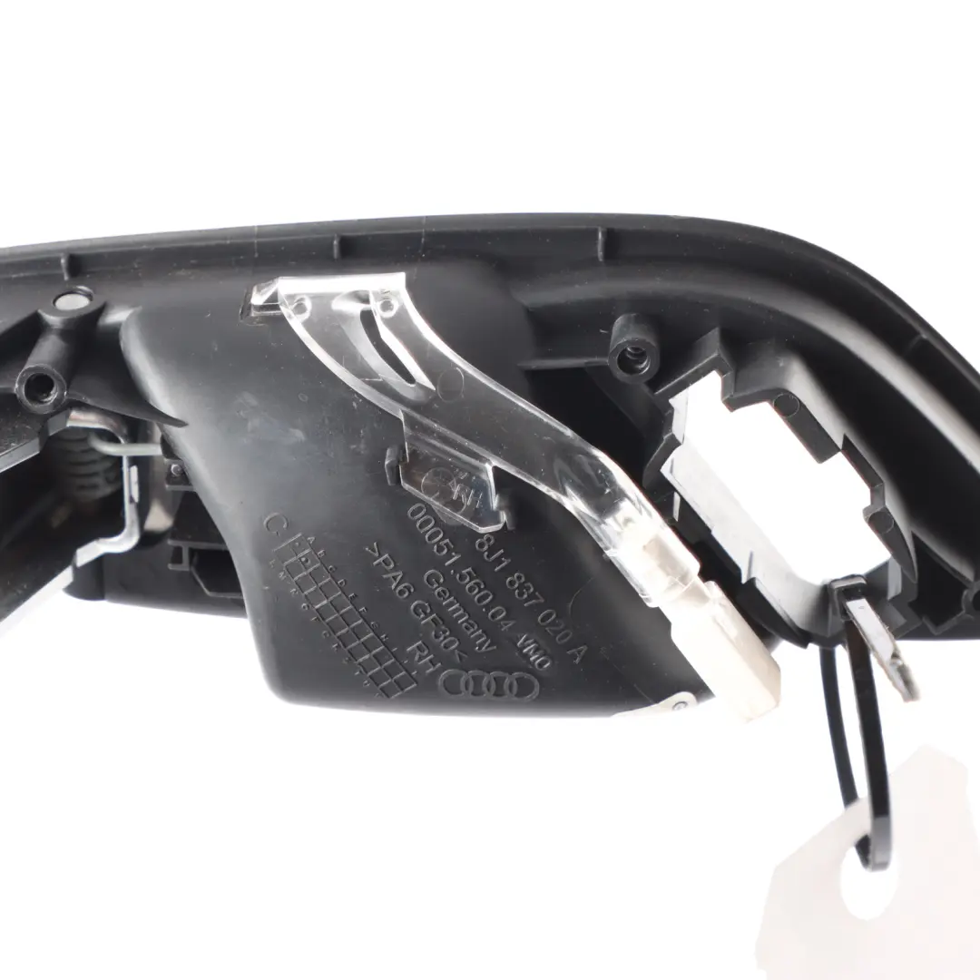 Front Right O/S Interior Door Handle Grab Silver to Audi TT 8J with Part number 8J1837020A Audi TT 8J Front Right O/S Interior Door Handle Grab Silver - SKU 8J1837020A - Part number 8J1837020A