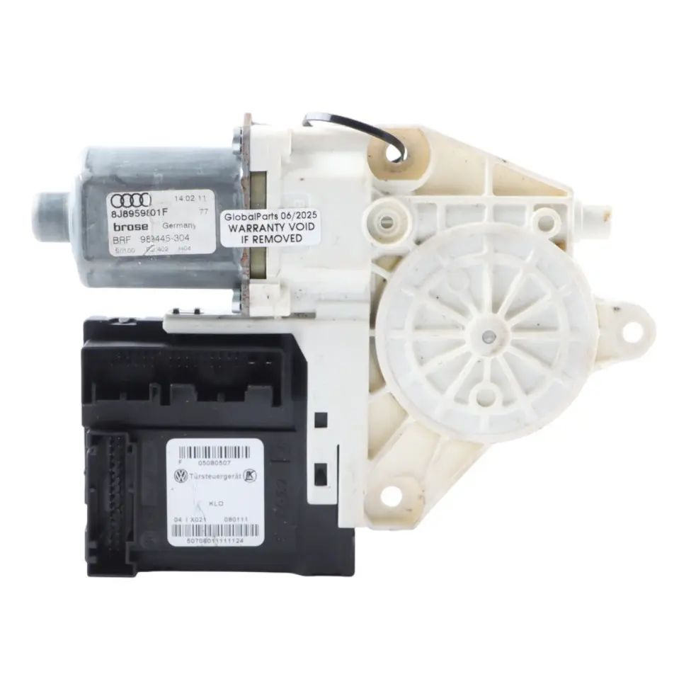 Front Door Window Lifter Regulator Motor Right Side O/S to Audi TT 8J with Part number 8J8959801F Audi TT 8J Front Door Window Lifter Regulator Motor Right Side O/S - SKU 8J8959801F - Part number 8J8959801F