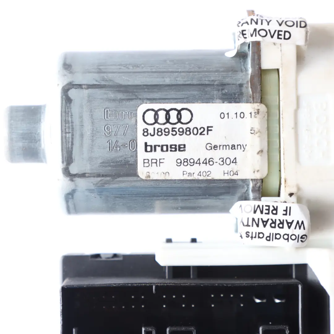 Front Door Window Lifter Motor Passenger Side to Audi TT 8J with Part number 8J8959802F Audi TT 8J Front Door Window Lifter Motor Passenger Side - SKU 8J8959802F - Part number 8J8959802F