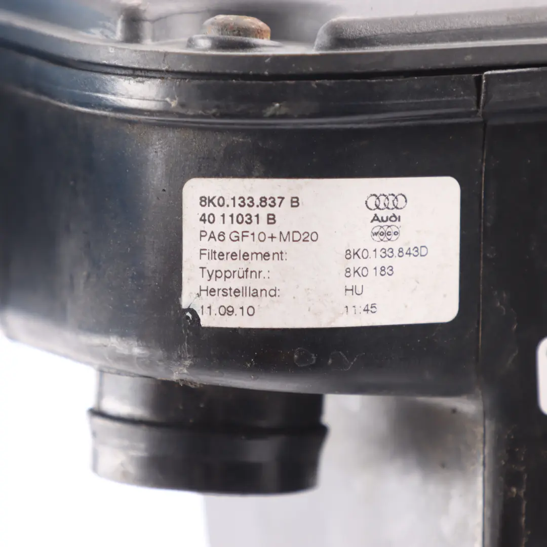 Audi S3 8V 2.0 TFSI DNUE Petrol Engine Air Filter Box Housing - SKU 8K0133835B - Part number 8K0133835B