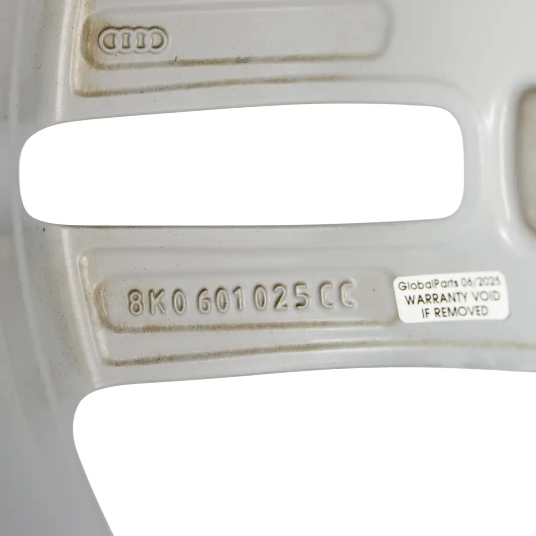 Rim Alloy 18" 8J ET:47 to Audi A4 B8 A5 8T Silver Wheel with Part number 8K0601025CC Audi A4 B8 A5 8T Silver Wheel Rim Alloy 18" 8J ET:47 - SKU 8K0601025CC-3 - Part number 8K0601025CC