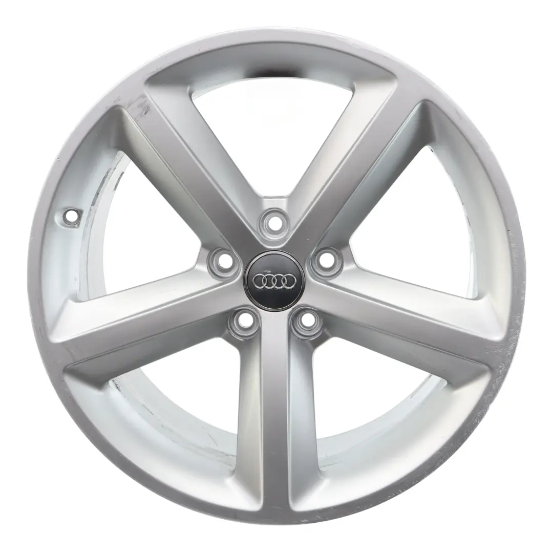 Audi A4 B8 Cerchio In Lega Argento 18" ET:47 8J Star Spoke - SKU 8K0601025Q-2 - Numero di parte 8K0601025Q