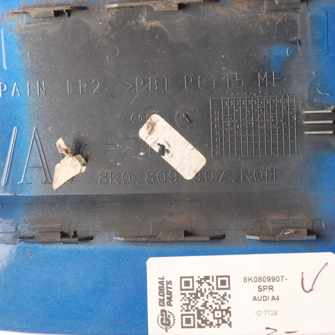 Filler Flap Cover Panel Sprint Blue Pearl Effect - Z5F to Audi A4 B8 Fuel with Part number 8K0809907 Audi A4 B8 Fuel Filler Flap Cover Panel Sprint Blue Pearl Effect - Z5F - SKU 8K0809907-SPR - Part number 8K0809907