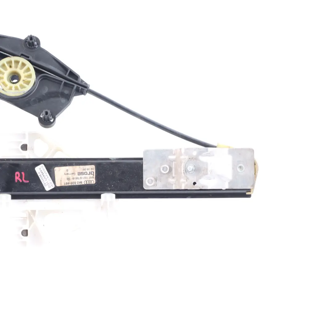 Window Lifter Rear Door Left N/S Regulator Mechanism to Audi A4 B8 with Part number 8K0839461 Audi A4 B8 Window Lifter Rear Door Left N/S Regulator Mechanism - SKU 8K0839461 - Part number 8K0839461