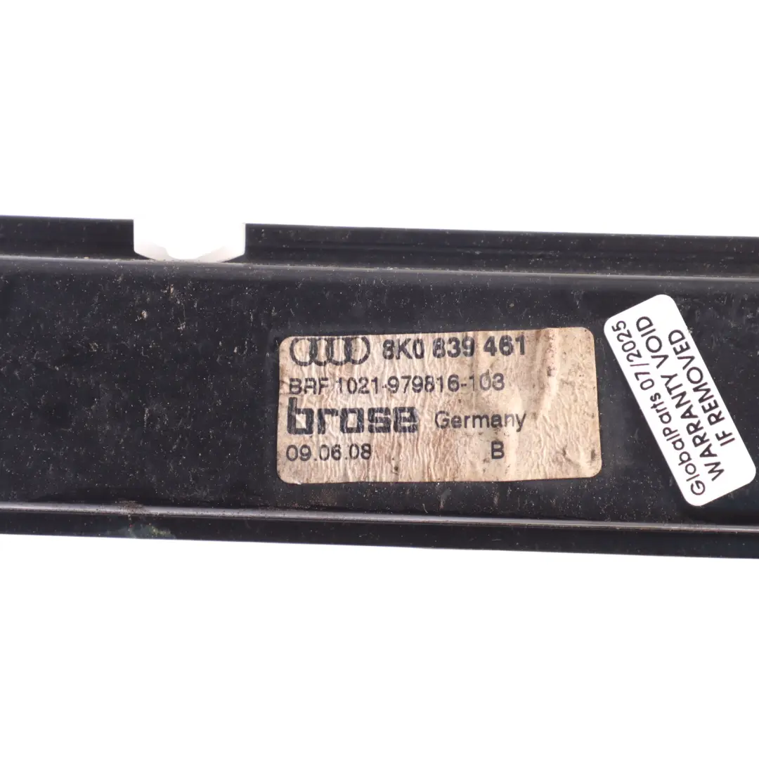 Audi A4 B8 Fensterheber Hintere Tür Links Regulator Mechanismus - SKU 8K0839461 - Teilenummer 8K0839461