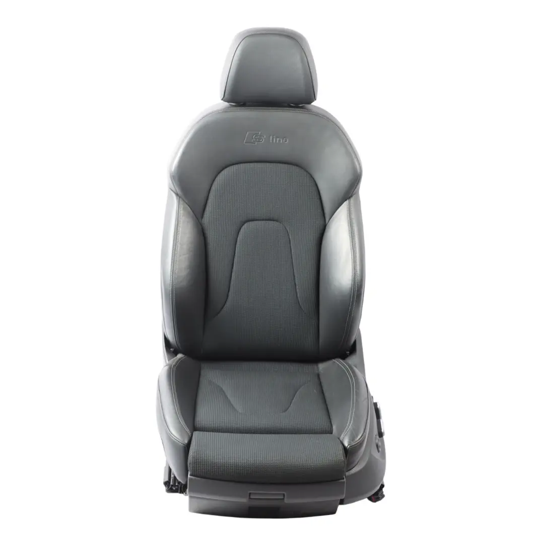 Audi A4 B8 8K Sport Seat Front Left N/S S-Line Heated Half Leather Black - SKU 8K0881805BG - Part number 8K0881805BG