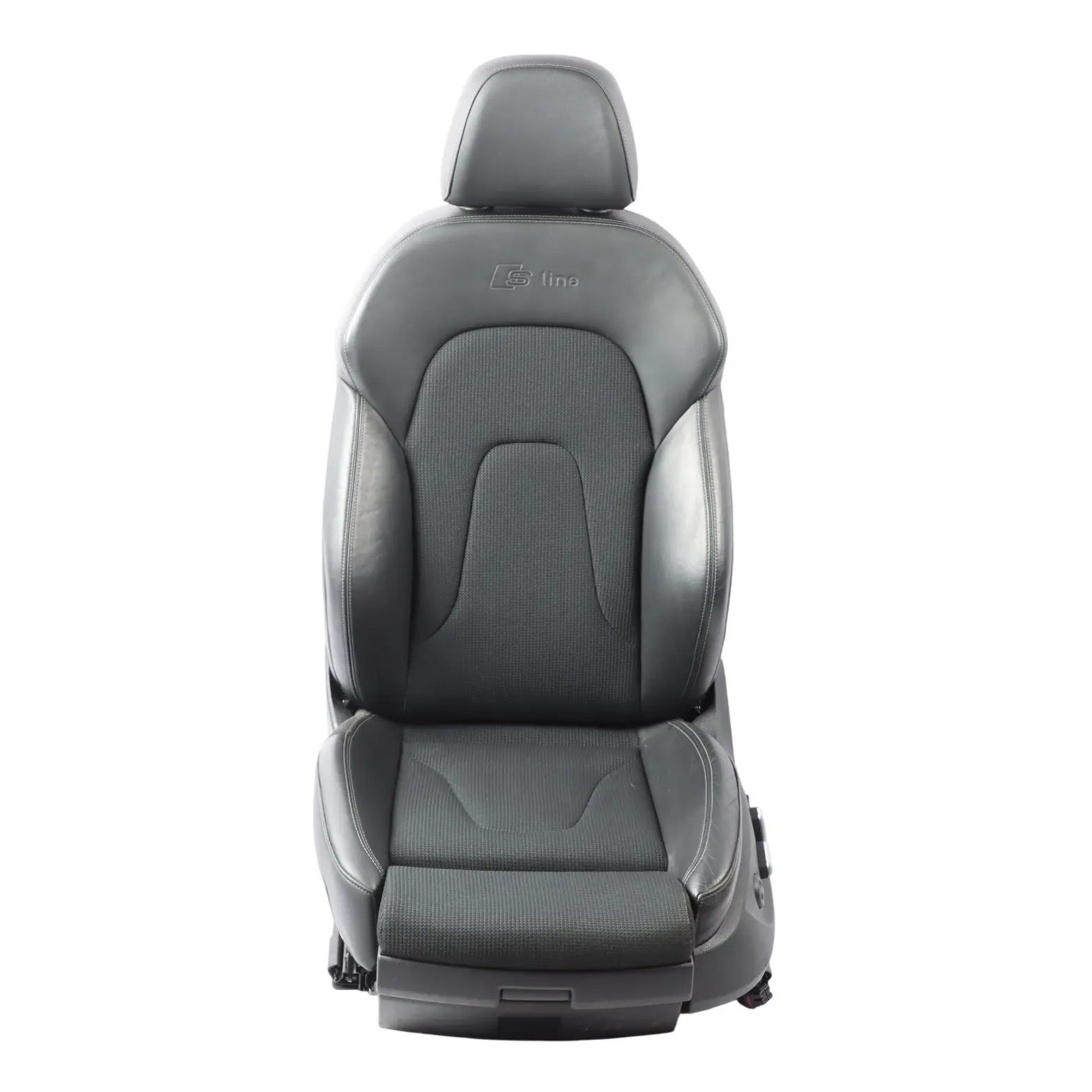 Audi A4 B8 8K Sport Seat Front Left N/S S-Line Heated Half Leather Black