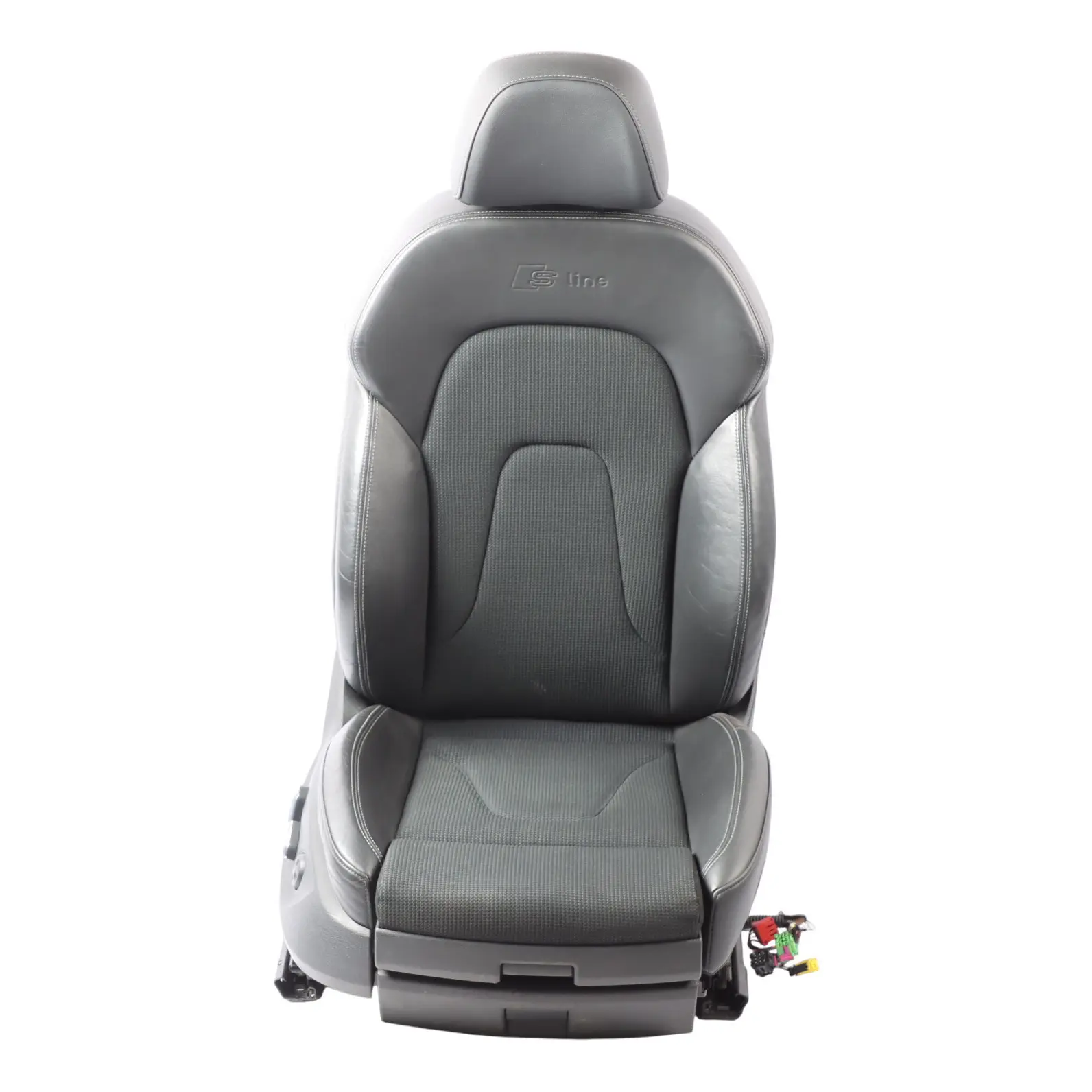 Audi A4 B8 8K Sport Seat Front Right O/S S-Line Heated Half Leather Black