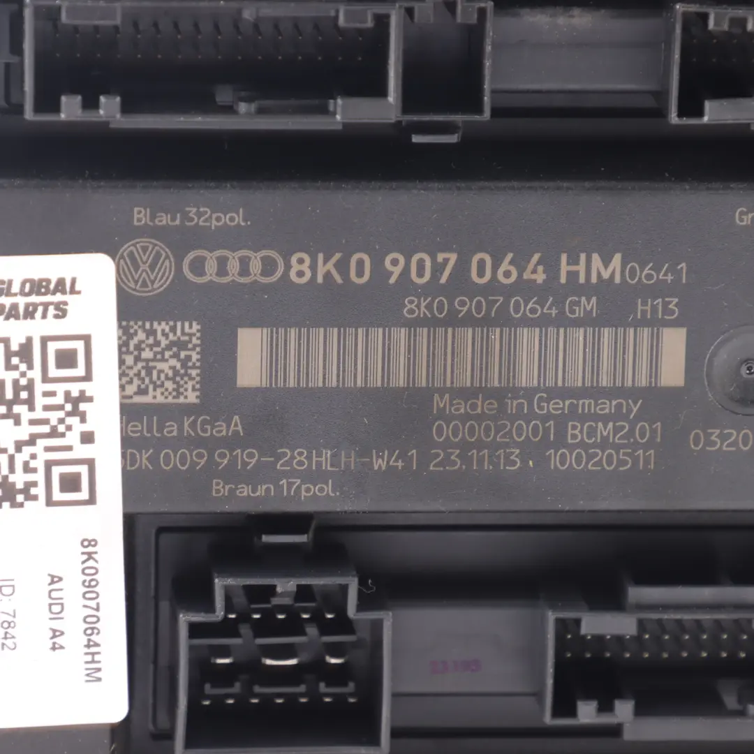 Audi A4 B8 Rear Comfort Convenience Module Control Unit ECU - SKU 8K0907064HM - Part number 8K0907064HM