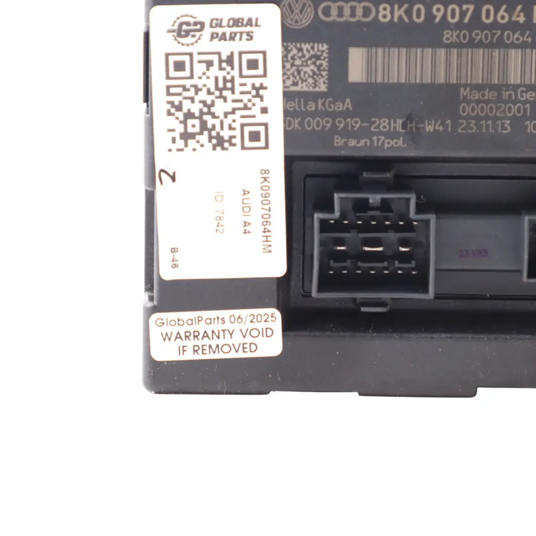 Audi A4 B8 Rear Comfort Convenience Module Control Unit ECU - SKU 8K0907064HM - Part number 8K0907064HM
