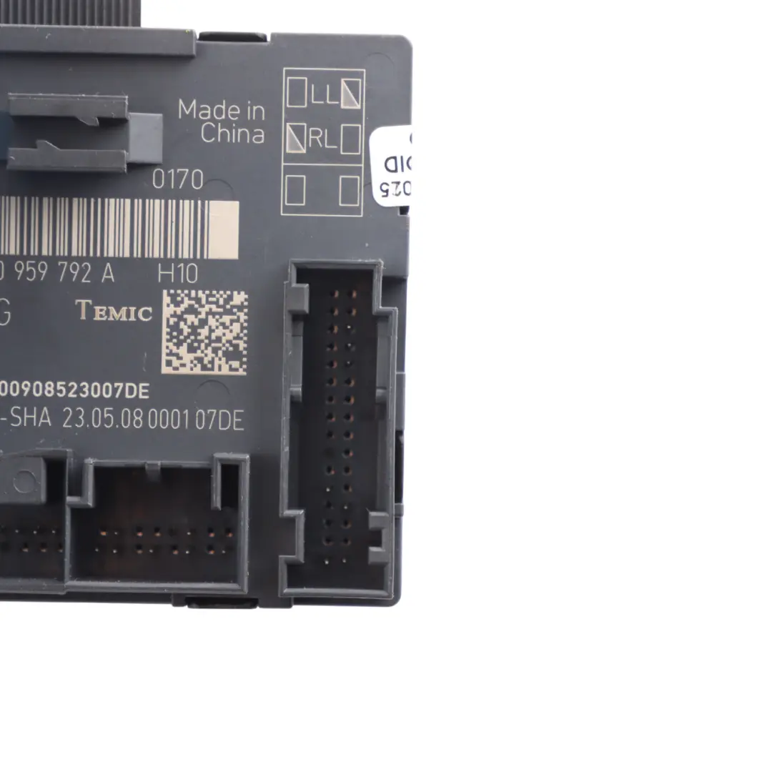 Door Module Control Unit ECU Front Front Left N/S Side to Audi A4 B8 with Part number 8K0959792C Audi A4 B8 Door Module Control Unit ECU Front Front Left N/S Side - SKU 8K0959792C - Part number 8K0959792C