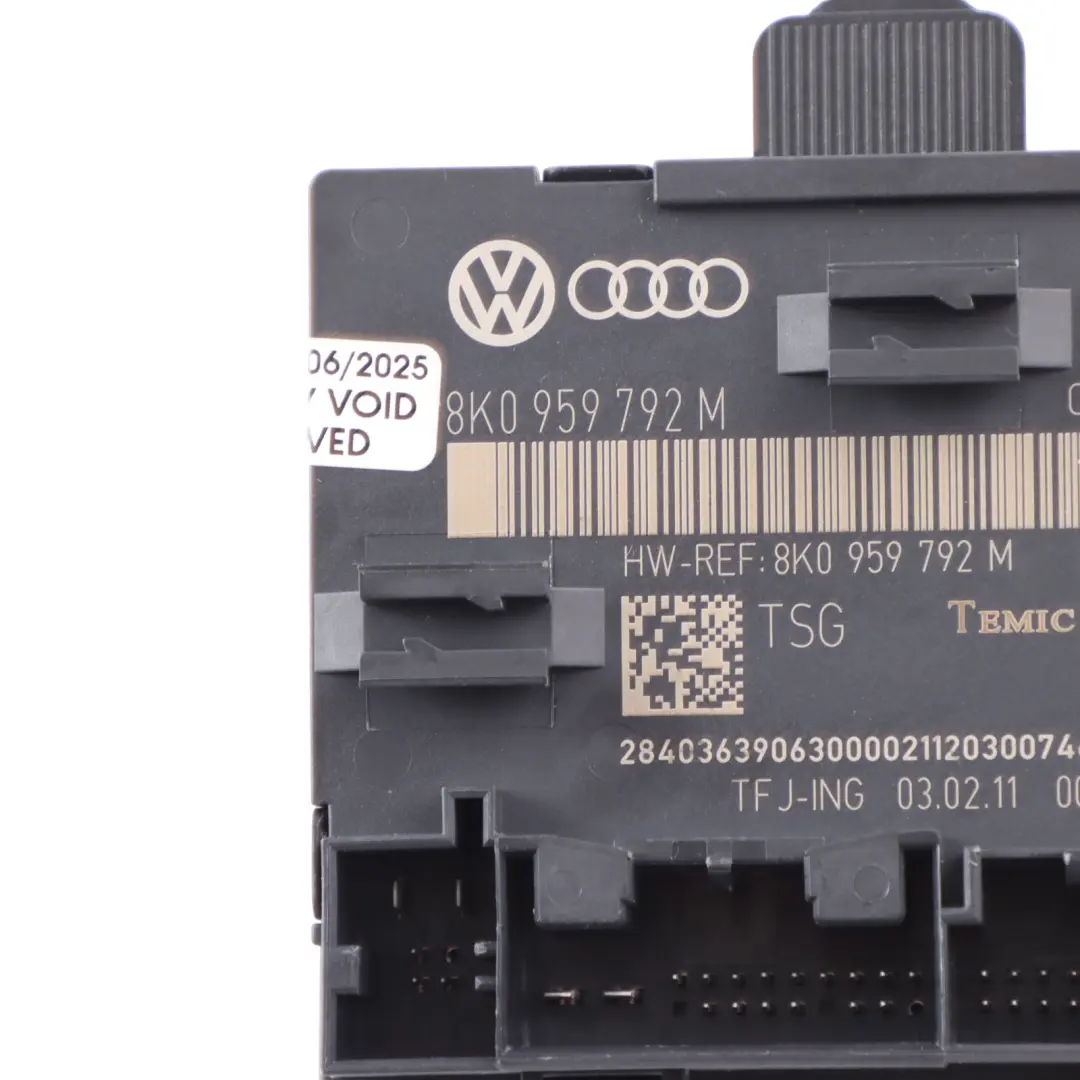 Audi Q5 8R A6 C6 Door Module Front Left N/S Control Unit Module ECU - SKU 8K0959792M - Part number 8K0959792M