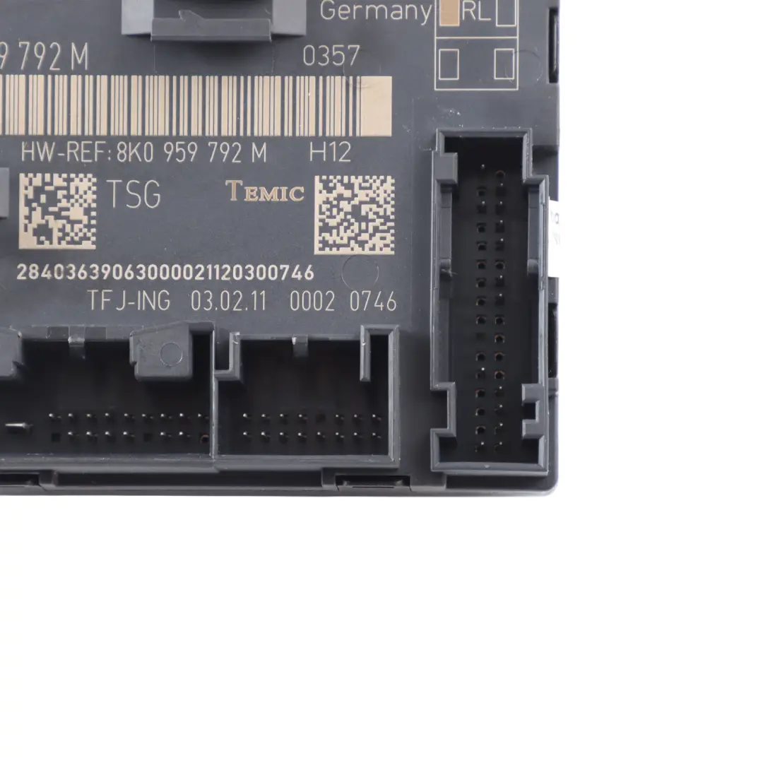 Audi Q5 8R A6 C6 Door Module Front Left N/S Control Unit Module ECU - SKU 8K0959792M - Part number 8K0959792M