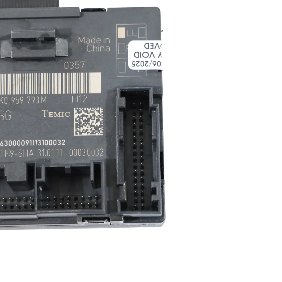 Module De Commande De Porte Avant Côté Conducteur pour Audi Q5 8R à propos du numéro de pièce 8K0959793M Audi Q5 8R Module De Commande De Porte Avant Côté Conducteur - SKU 8K0959793M - Numéro de pièce 8K0959793M