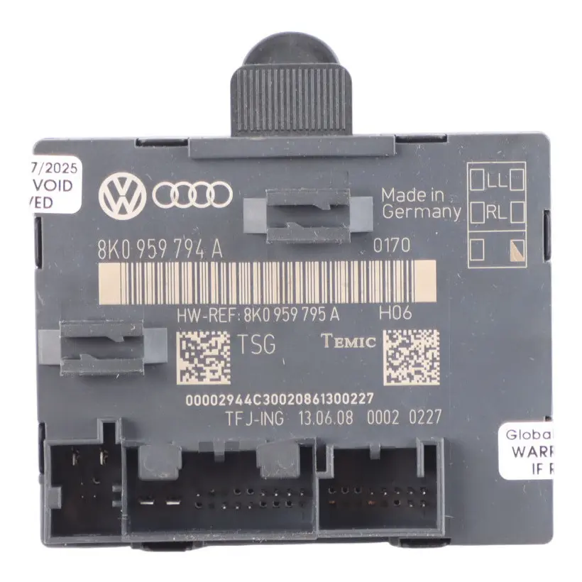 Tür Modul Hinten Rechts Steuergerät Modul ECU für Audi A4 B8 mit Teilenummer 8K0959794A Audi A4 B8 Tür Modul Hinten Rechts Steuergerät Modul ECU - SKU 8K0959794A - Teilenummer 8K0959794A