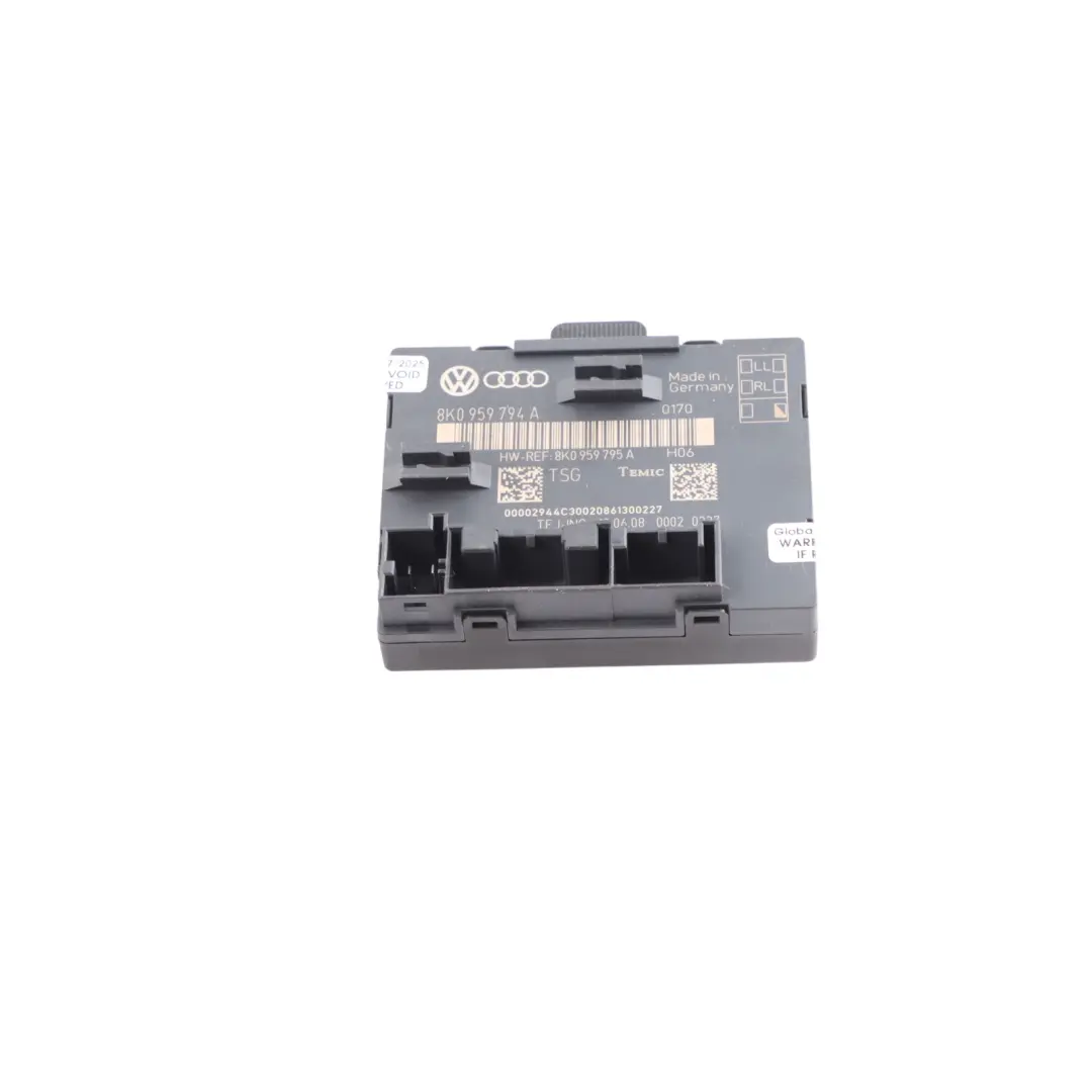 Modulo Porta Posteriore Destra Modulo Unità Controllo ECU per Audi A4 B8 con numero di parte 8K0959794A Audi A4 B8 Modulo Porta Posteriore Destra Modulo Unità Controllo ECU - SKU 8K0959794A - Numero di parte 8K0959794A