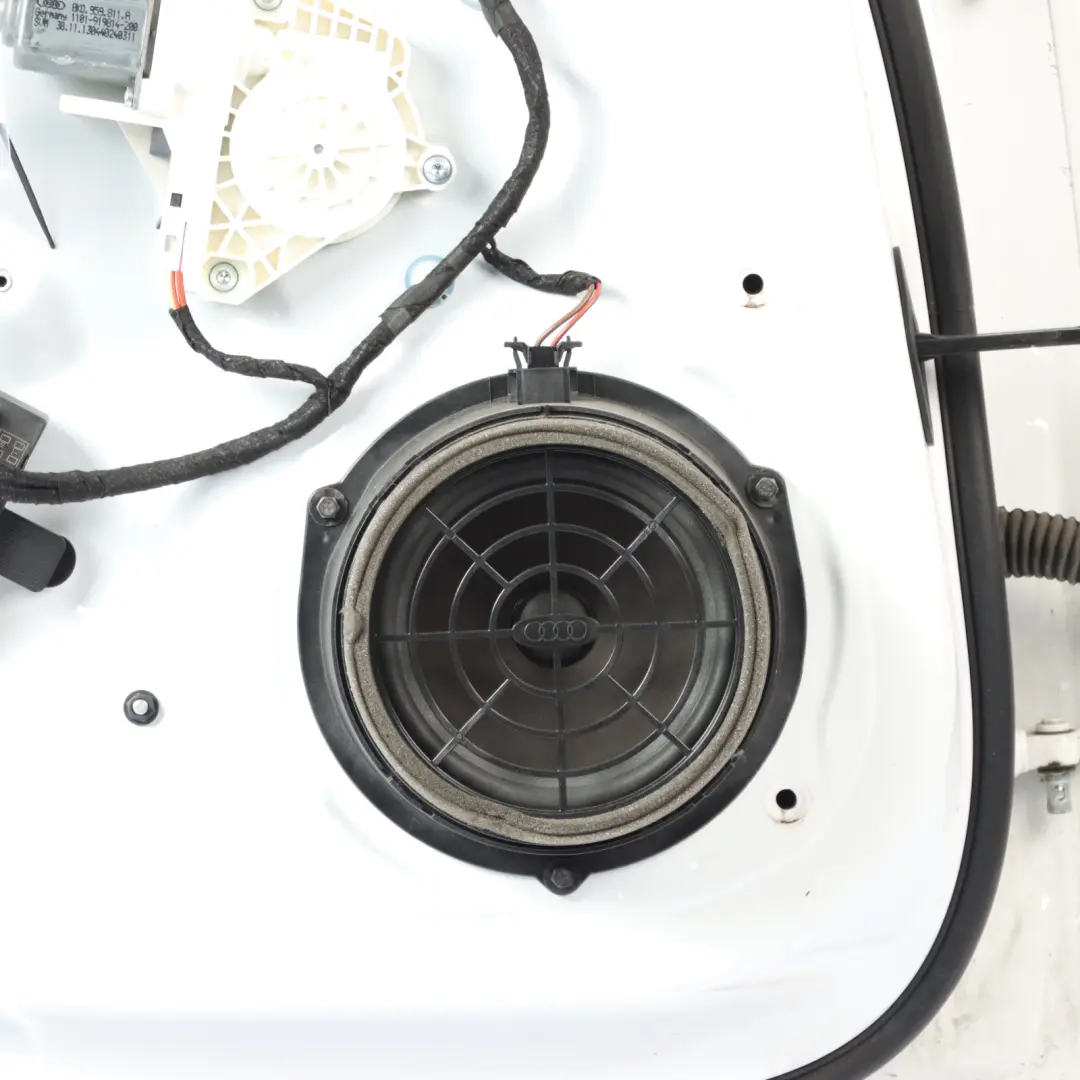 Door Left N/S Ibis White - Y9C to Audi A4 B8 Avant Rear with Part number 8K9833051D Audi A4 B8 Avant Rear Door Left N/S Ibis White - Y9C - SKU 8K9833051D-IWH - Part number 8K9833051D