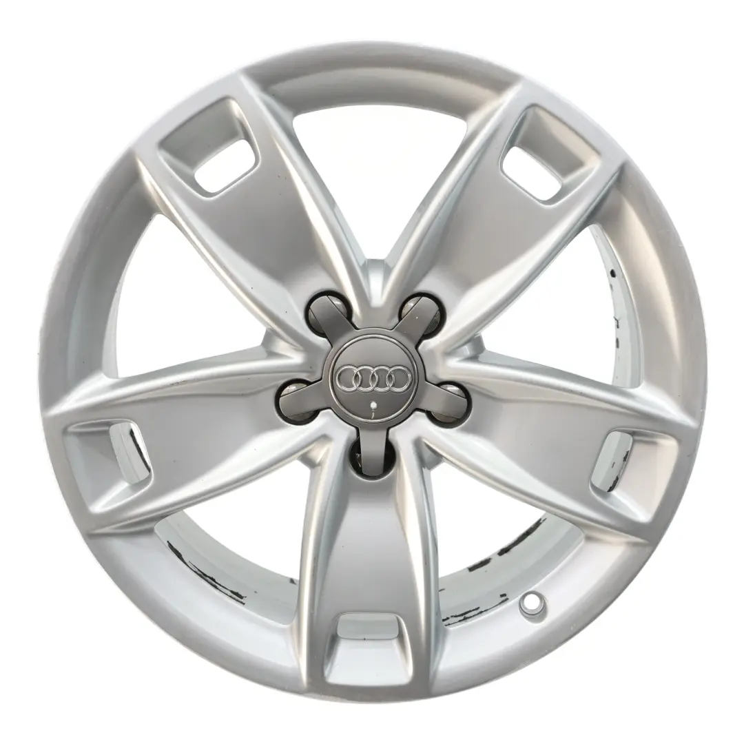 Jante argentée en alliage 17" 7,5J ET:56 Star Spoke pour Audi A3 8P à propos du numéro de pièce 8P0601025BL Audi A3 8P Jante argentée en alliage 17" 7,5J ET:56 Star Spoke - SKU 8P0601025BL-2 - Numéro de pièce 8P0601025BL