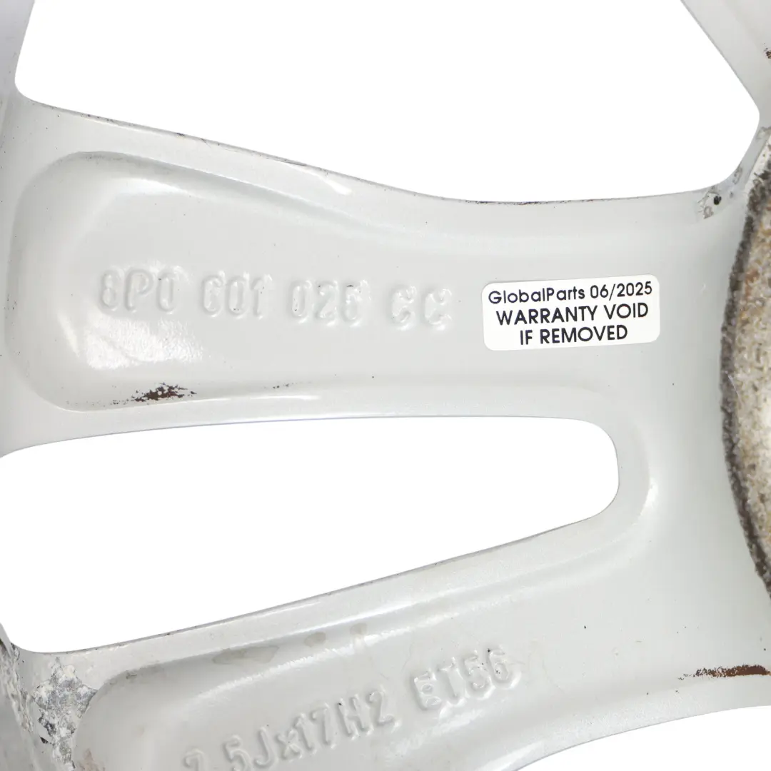 Alloy Rim 17" 7,5J ET:56 Star Double Spoke to Audi A3 8P Silver Wheel with Part number 8P0601025CC Audi A3 8P Silver Wheel Alloy Rim 17" 7,5J ET:56 Star Double Spoke - SKU 8P0601025CC-3 - Part number 8P0601025CC