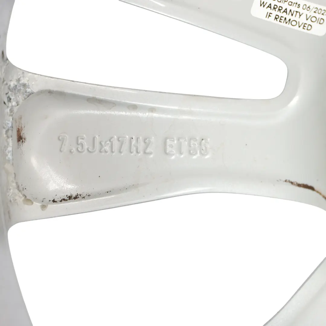 Alloy Rim 17" 7,5J ET:56 Star Double Spoke to Audi A3 8P Silver Wheel with Part number 8P0601025CC Audi A3 8P Silver Wheel Alloy Rim 17" 7,5J ET:56 Star Double Spoke - SKU 8P0601025CC-3 - Part number 8P0601025CC