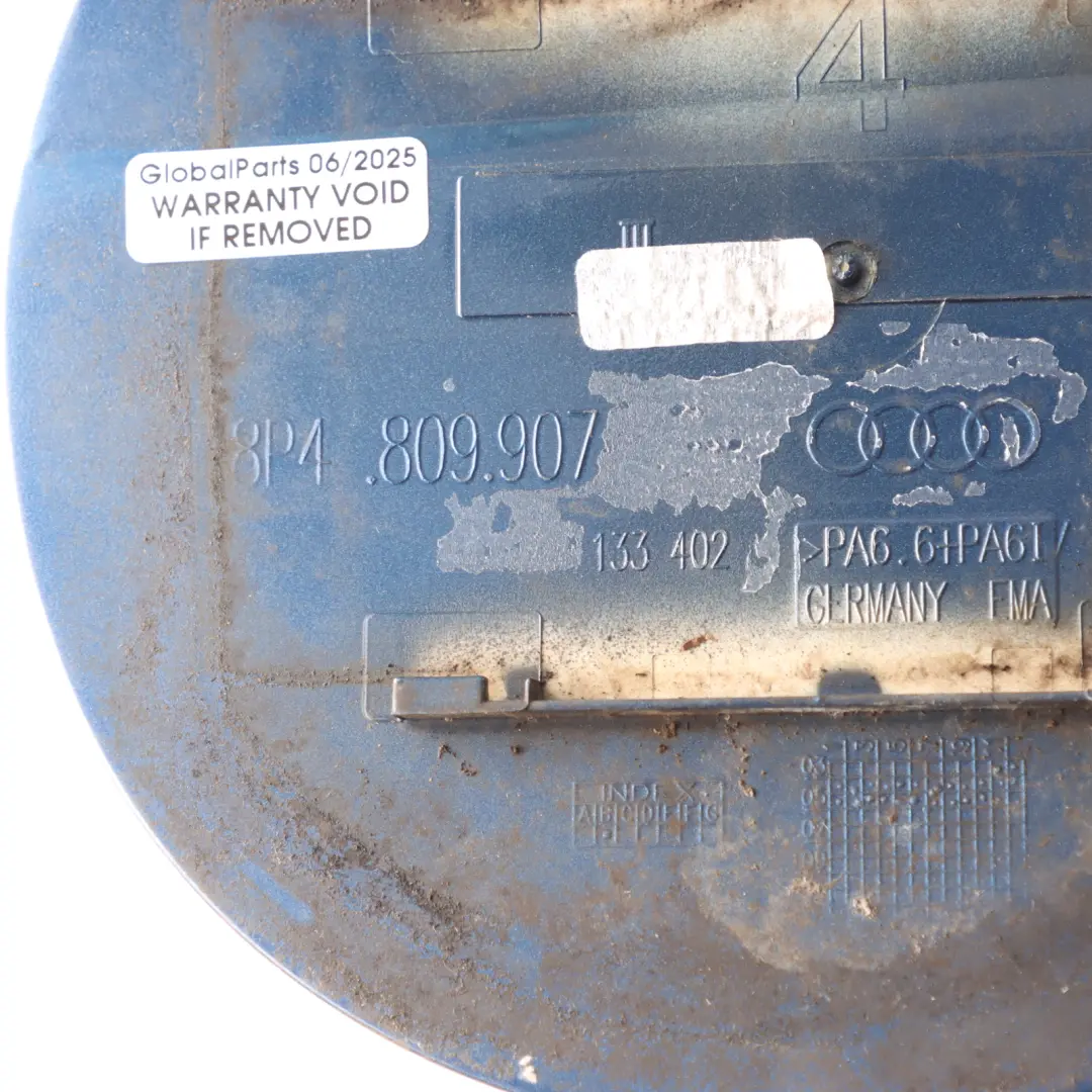 Audi A3 8P Fuel Filler Flap Tank Cap Mauritiusblau Perleffekt - Z5C - SKU 8P4809907-MAU - Part number 8P4809907