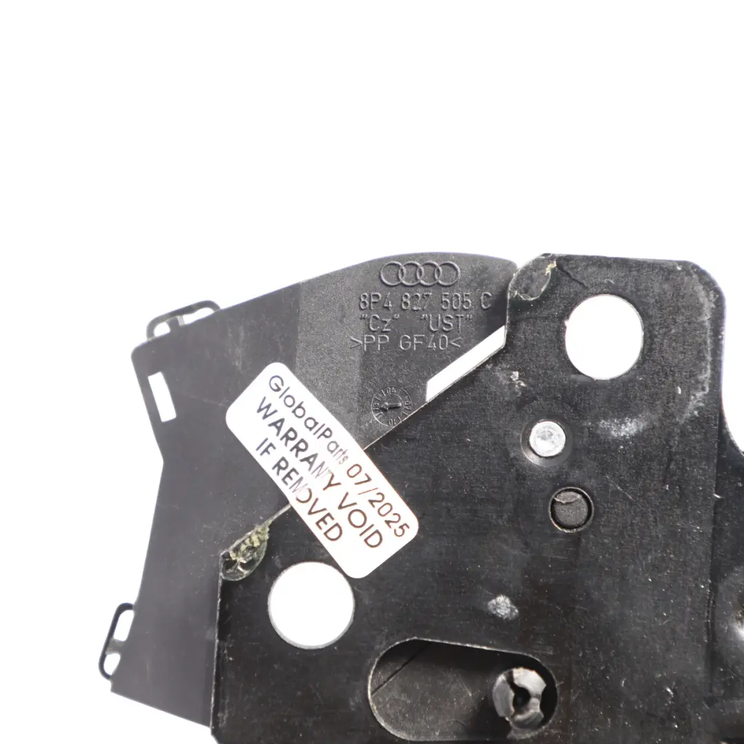  Serrure coffre Audi A3 8P A4 B7 Mécanisme verrouillage hayon arrière - SKU 8P4827505C - Numéro de pièce 8P4827505C