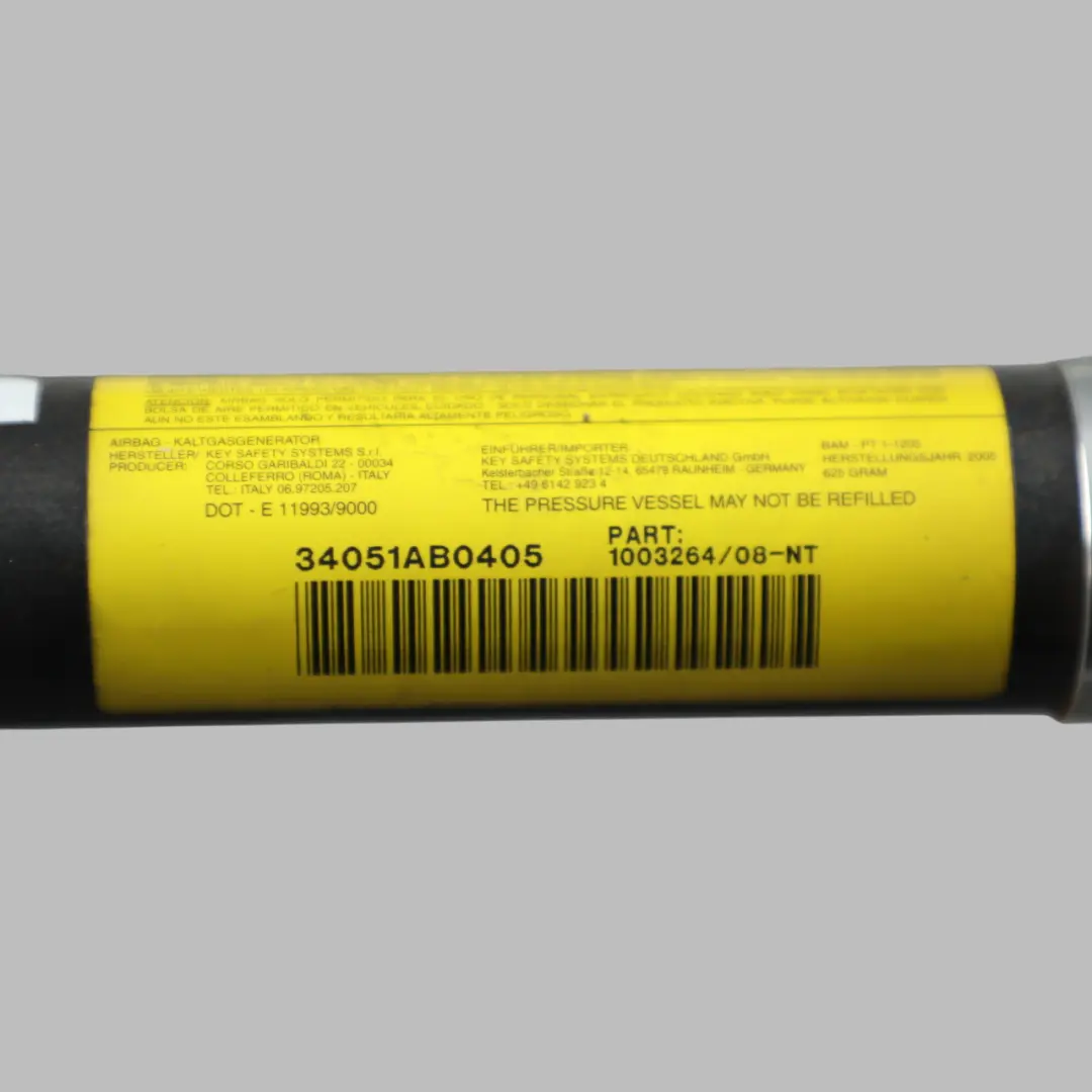 Audi A3 8P Sportsback Headliner Roof Curtain Air Module Right O/S - SKU 8P4880742B - Part number 8P4880742B