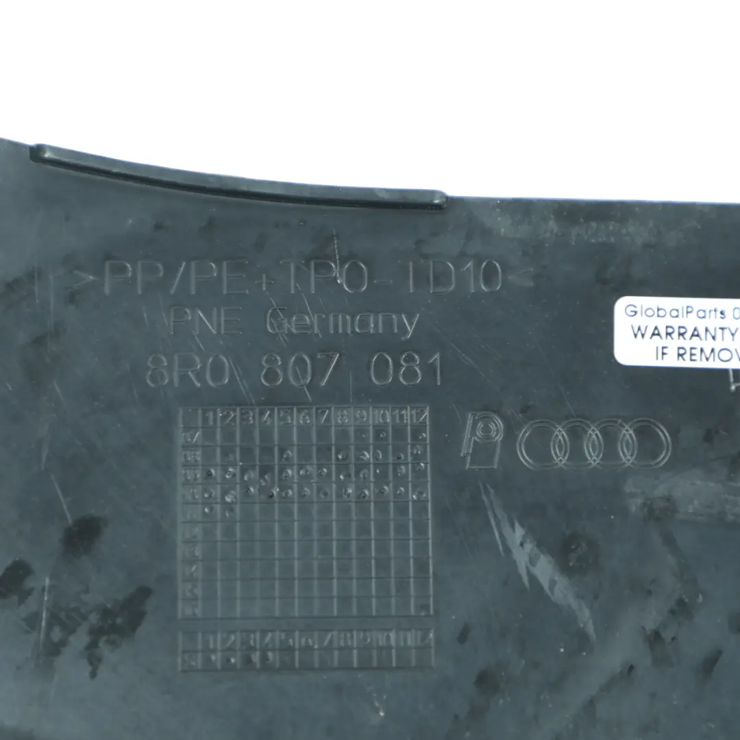 Audi Q5 8R Slam Panel Front Radiator Top Upper Cover Trim Panel - SKU 8R0807081 - Part number 8R0807081