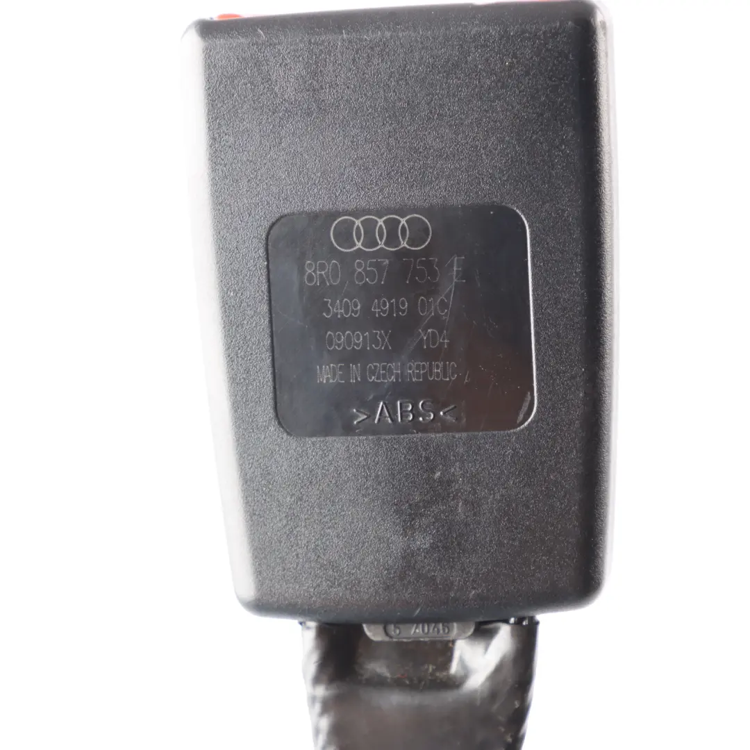 Belt Seatbelt Buckle Stalk Left N/S to Audi Q5 8R Rear Seat with Part number 8R0857753E Audi Q5 8R Rear Seat Belt Seatbelt Buckle Stalk Left N/S - SKU 8R0857753E - Part number 8R0857753E
