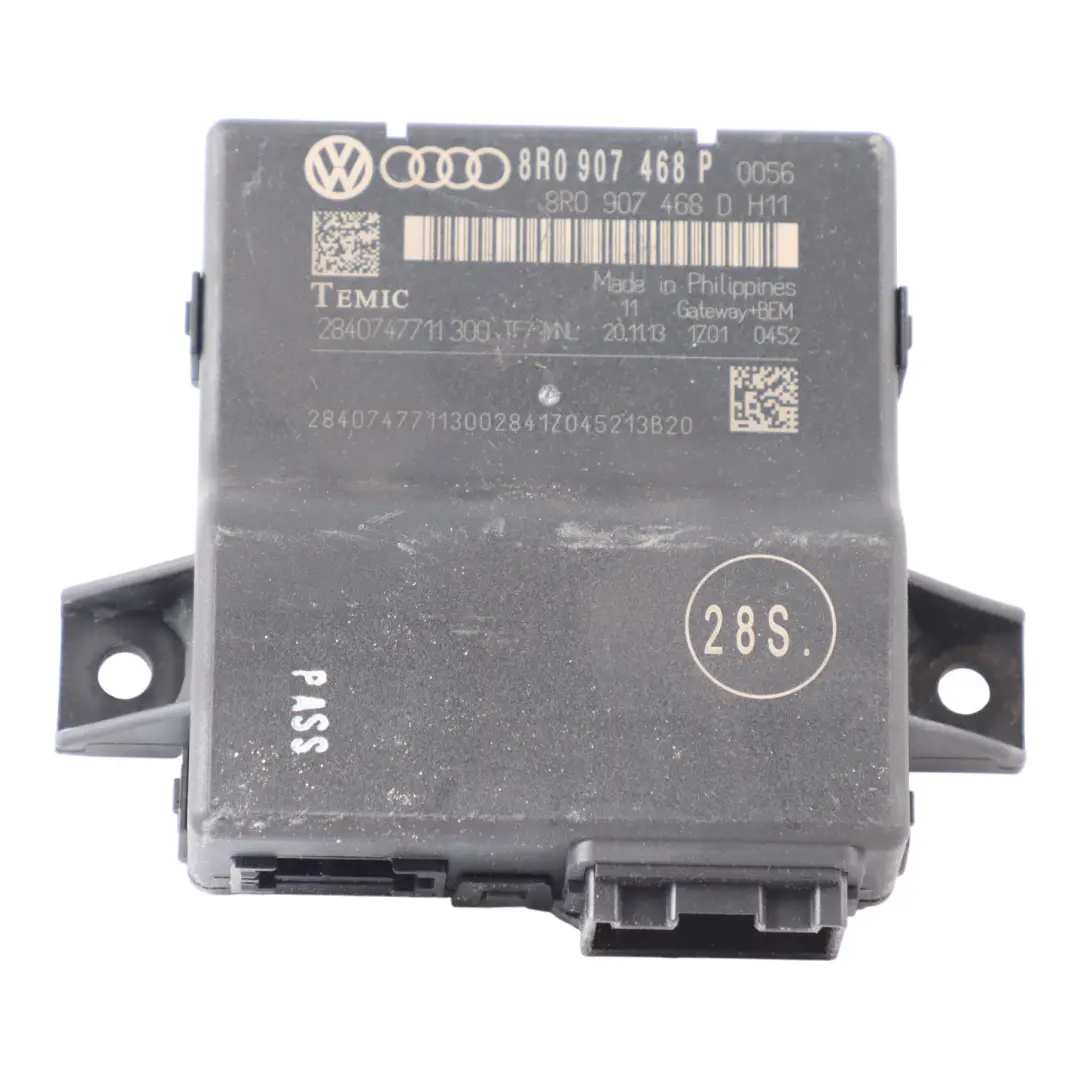 Gateway Interface Diagnostic Control Module Unit ECU to Audi A4 B8 with Part number 8R0907468P Audi A4 B8 Gateway Interface Diagnostic Control Module Unit ECU - SKU 8R0907468P - Part number 8R0907468P