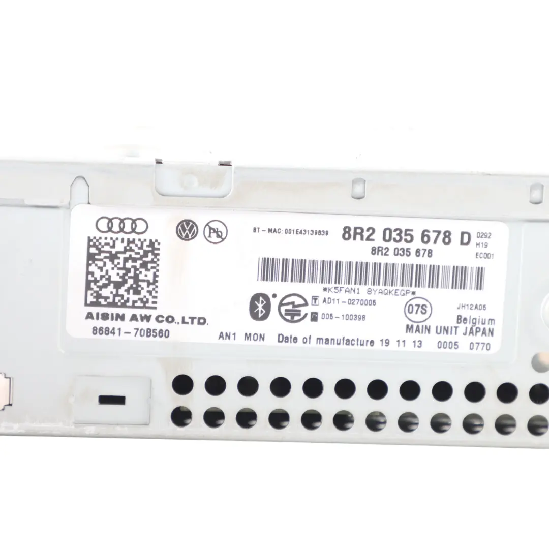 Dashboard Reader Navi MMI DVD CD Player Head Unit to Audi A4 B8 with Part number 8R2035678D Audi A4 B8 Dashboard Reader Navi MMI DVD CD Player Head Unit - SKU 8R2035678D - Part number 8R2035678D