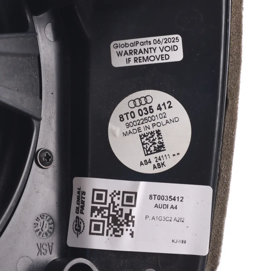 Altoparlante Subwoofer Bang & Olufsen per Audi A4 B8 A5 8T con numero di parte 8T0035412 Audi A4 B8 A5 8T Altoparlante Subwoofer Bang & Olufsen - SKU 8T0035412 - Numero di parte 8T0035412