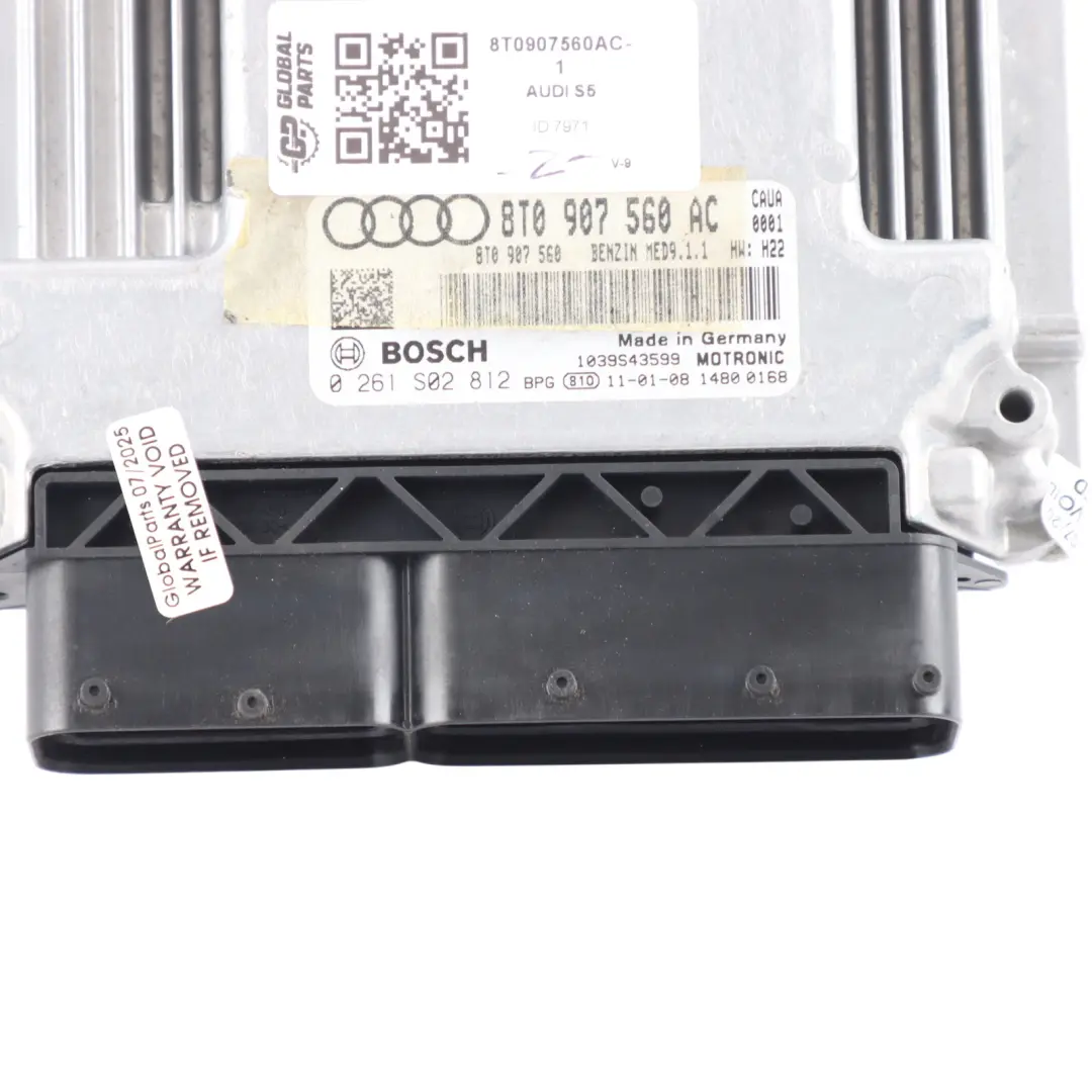 Audi S5 8T 4.2 FSI CAUA Quattro 354HP Engine Control ECU Automatic - SKU 8T0907560AC-1 - Part number 8T0907560AC