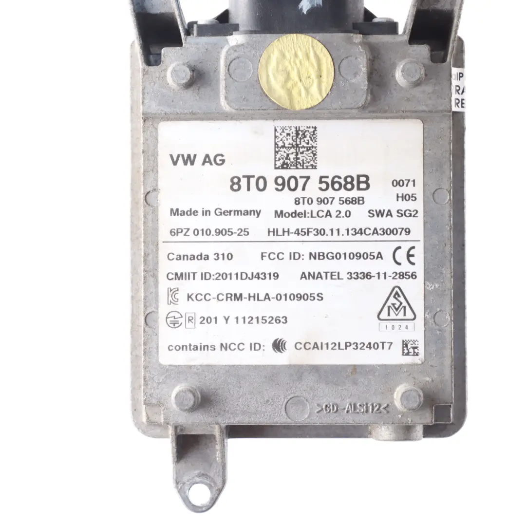 Module Capteur Radar Angle Mort Arrière Gauche pour Audi A4 B8 à propos du numéro de pièce 8T0907568B Audi A4 B8 Module Capteur Radar Angle Mort Arrière Gauche - SKU 8T0907568B - Numéro de pièce 8T0907568B