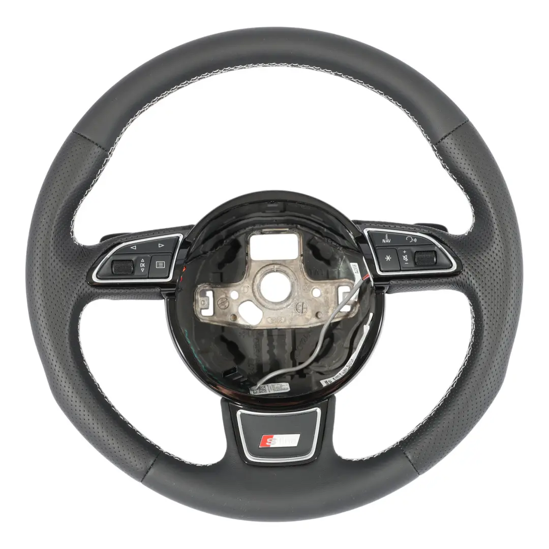 Audi Q3 8U Steering Wheel S-Line NEW Black Leather Paddle Shift - SKU 8U0419091S-1 - Part number 8U0419091S