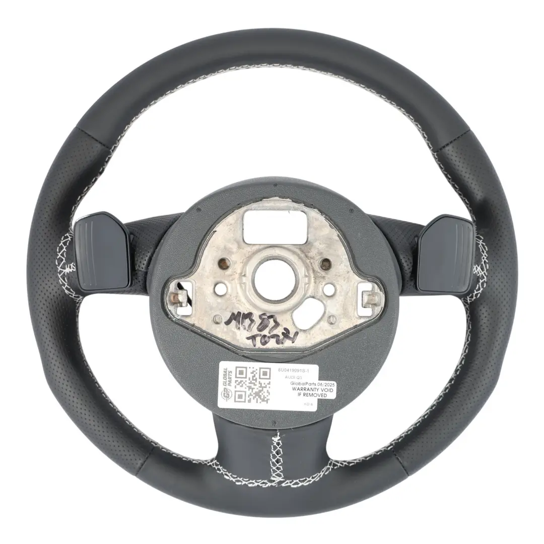 Audi Q3 8U Steering Wheel S-Line NEW Black Leather Paddle Shift - SKU 8U0419091S-1 - Part number 8U0419091S