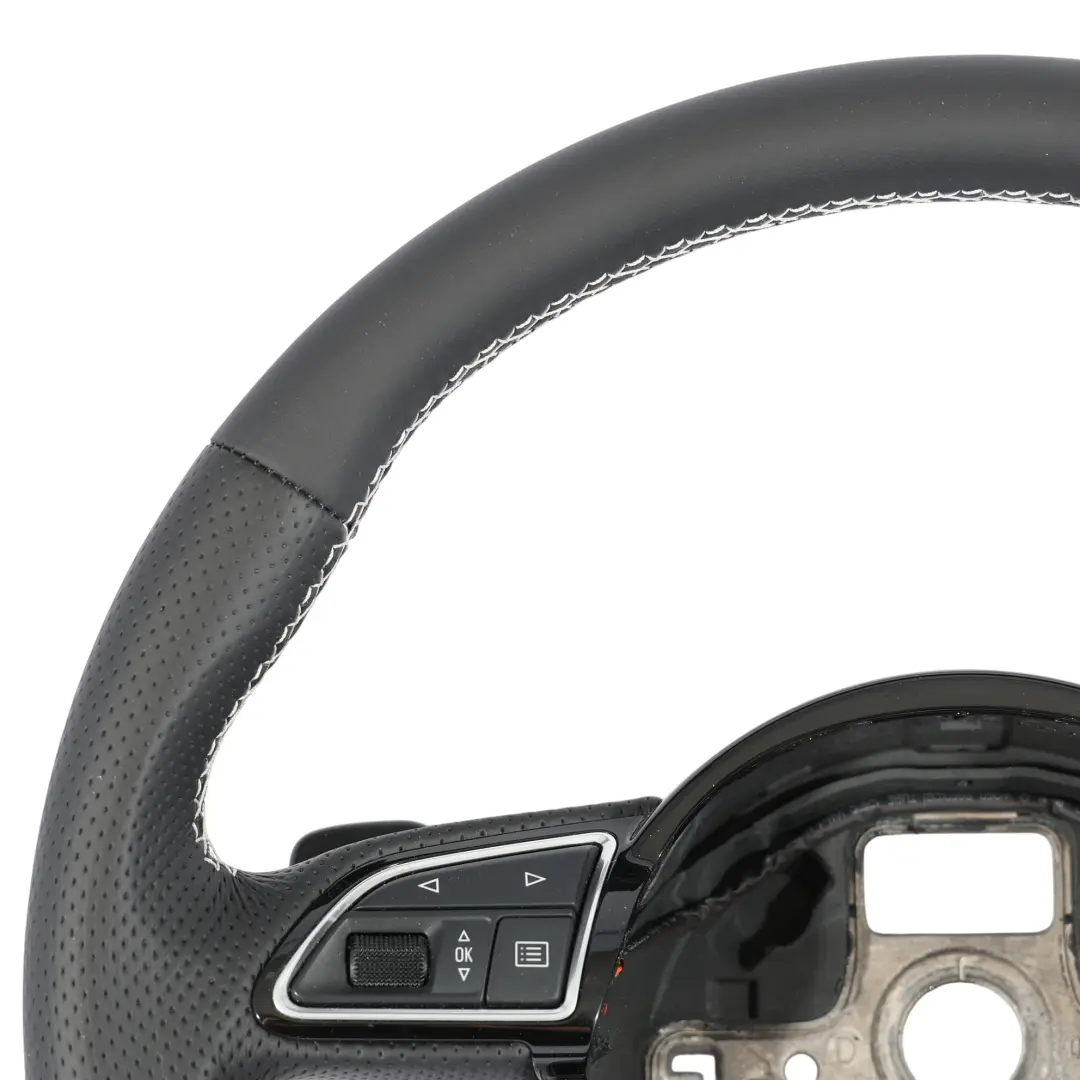Audi Q3 8U Steering Wheel S-Line NEW Black Leather Paddle Shift - SKU 8U0419091S-1 - Part number 8U0419091S