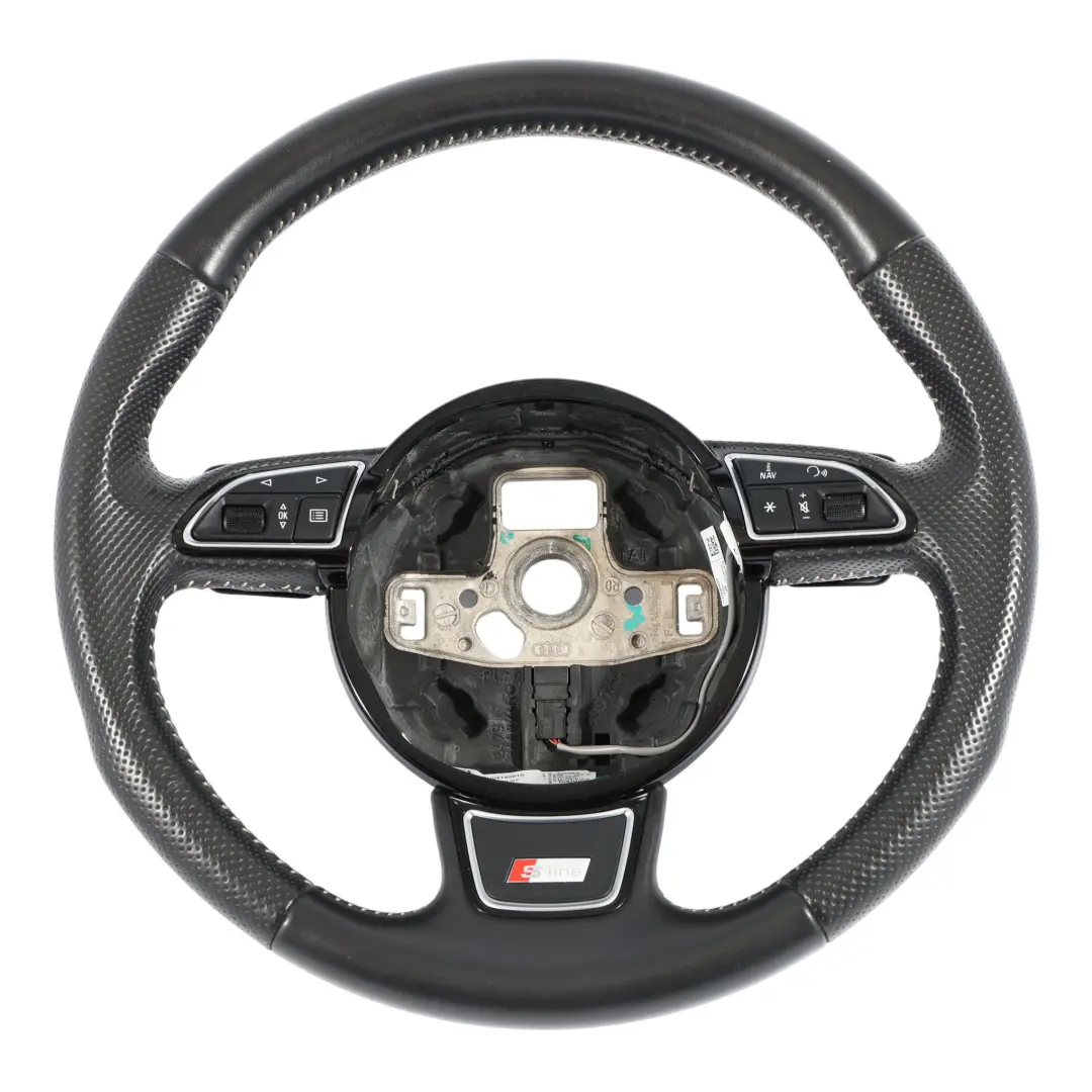 Kierownica S-Line Czarna Skóra Łopatki do Audi Q3 8U o numerze 8U0419091S Audi Q3 8U Kierownica S-Line Czarna Skóra Łopatki - SKU 8U0419091S - Numer Części 8U0419091S